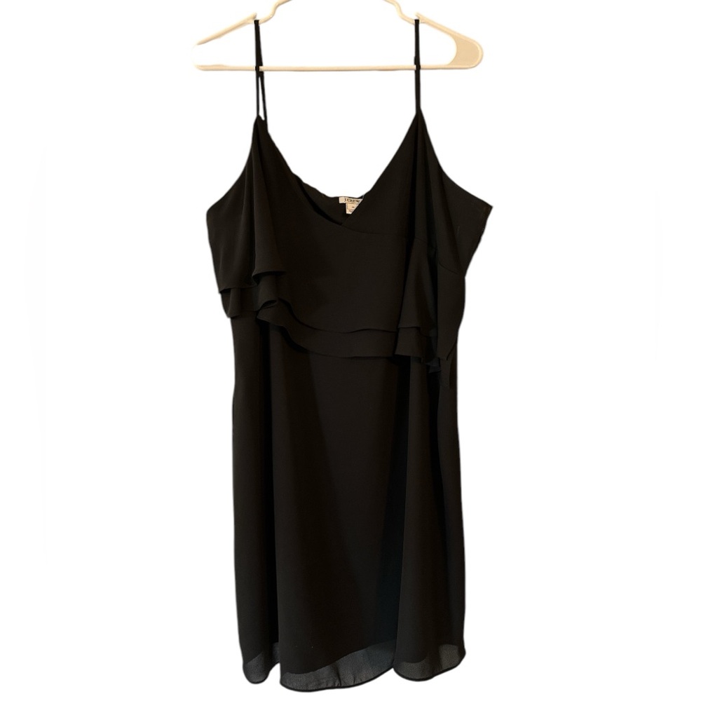 Ruffle Tiered Spaghetti Strap Little Black Dress